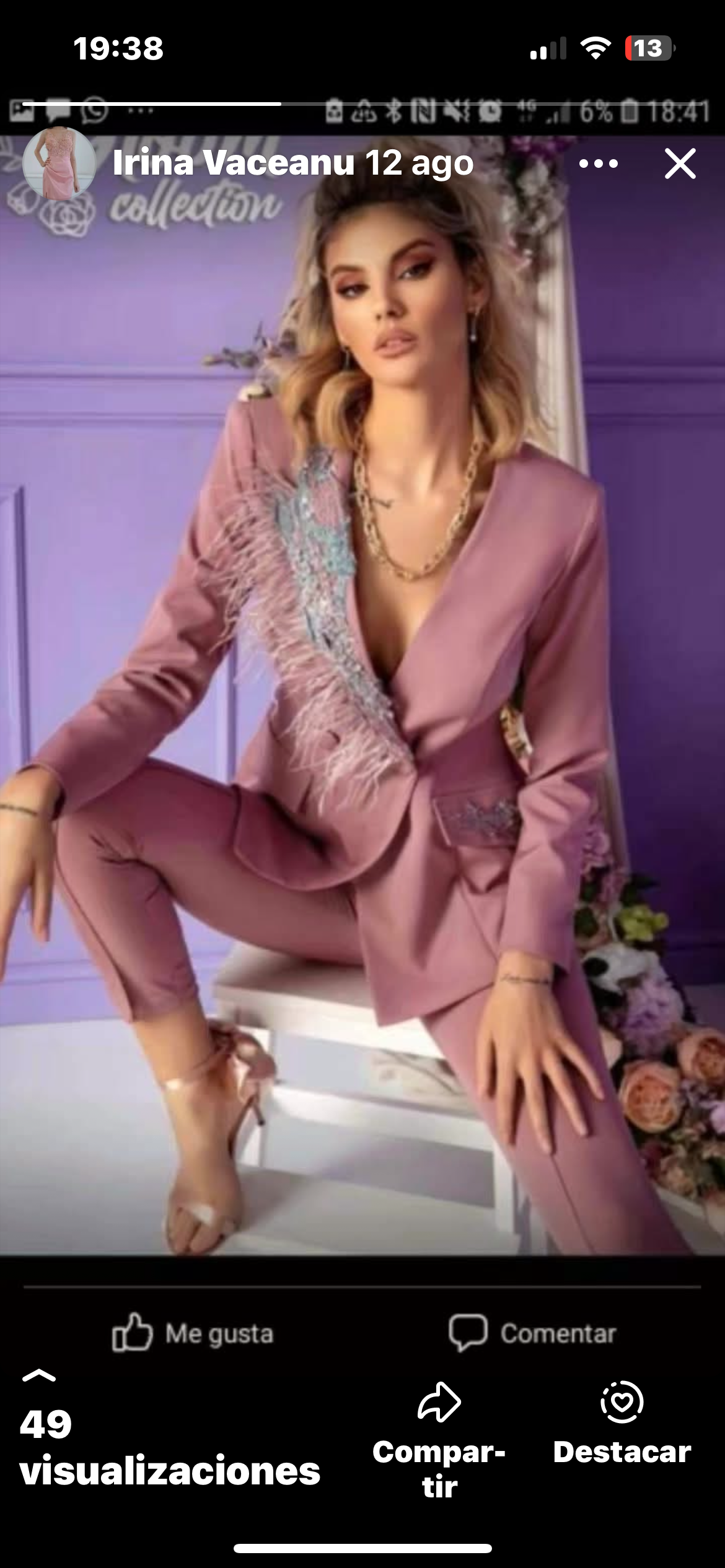 Traje elegante pantalón